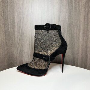 Louboutin Boteboot Suede and Lace Ankle Boots
